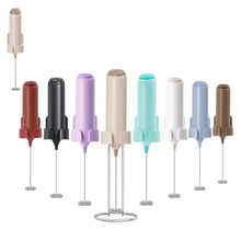 Load image into Gallery viewer, ELMWAY Rechargeable Milk Frother Handheld, Electric Coffee Frother Wand with Charging Stand &amp; Wall Mount, Handheld Drink Mixer &amp; Foam Maker for Coffee, Latte, Cappuccino, Matcha, Protein Powder, Beige_1
