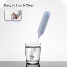 Load image into Gallery viewer, ELMWAY Rechargeable Milk Frother Handheld, Electric Coffee Frother Wand with Charging Stand &amp; Wall Mount, Handheld Drink Mixer &amp; Foam Maker for Coffee, Latte, Cappuccino, Matcha, Protein Powder, Blue_5245
