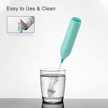 Load image into Gallery viewer, ELMWAY Rechargeable Milk Frother Handheld, Electric Coffee Frother Wand with Charging Stand &amp; Wall Mount, Handheld Drink Mixer &amp; Foam Maker for Coffee, Latte, Cappuccino, Matcha, Protein Powder, Green_5212
