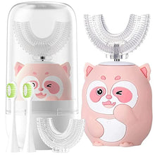 Load image into Gallery viewer, ELOTAME Kids Electric U Shaped Sonic Toothbrush,4 Brush Head-Age 8-15, Pinkages_1
