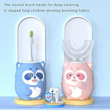 Load image into Gallery viewer, ELOTAME Kids Electric U Shaped Sonic Toothbrush,4 Brush Head-Age 8-15, Pinkages_1045
