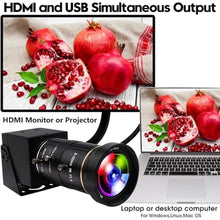 Load image into Gallery viewer, ELP 4K HDMI USB Camera - 2.8-12mm 4X Zoom Webcam With Manual Adjustment for Computer, TV, Projector, Monitor, black_2013
