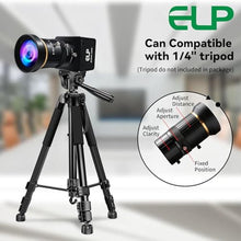 Load image into Gallery viewer, ELP High Speed Global Shutter USB3.0 Zoom Camera, 720P/200fps, 1200P/120fps, USB3.0/2.0 Manual Focus Lightburn Cameras for Windows, Linux, Mac, Pi, Fast Frame 5-50mm 10X Zoom AR0234 Webcam for Laptop, Black_757
