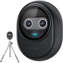 Load image into Gallery viewer, EMEET Piko 4K Webcam for Streaming, World's 1st Dual-Camera AI-Powered 4K Web Cam w/AI Autofocus, 3 Mics Array&amp;3 Sound Modes, USB Webcam with Tripod, Great for Streaming/Gifts, Switch 2 Camera Support, Black_1
