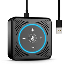 Load image into Gallery viewer, EMEET USB Speakerphone M0 4 AI Mics Speakerphone for Conference Calls 360 Voice Pickup Conference Speakerphone for Computer Plug and Plays Computer Speaker with Microphone for 4 People_1
