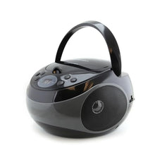 Load image into Gallery viewer, Emerson EPB-3000 Portable CD Player with AM/FM Radio, Programmable Memory, Dual Stereo Speakers, 3.5mm AUX Input, and Two-Way Power for Home or On-The-Go Entertainment Ideal for Music Lovers, Black_1
