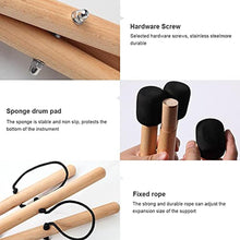 Load image into Gallery viewer, EMVANV Handpan Drum Stand, Solid Wood Adjustable Triangular Extendable Snare Holder Bracket Drum Stand(as Shown), AsShown_91
