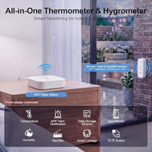 Load image into Gallery viewer, eMylo WiFi Hygrometer Thermometer with 3 IP65 Remote Sensors, 492 ft Range, White_2097
