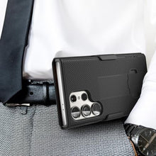 Load image into Gallery viewer, Encased DuraClip Designed for Samsung Galaxy S24 Ultra Belt Clip Case with Phone Holster and Kickstand (Black)_8309
