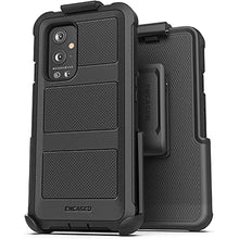Load image into Gallery viewer, Encased Falcon Armor Designed for OnePlus 9 Case with Built-in Screen Protector and Belt Clip Holster (OnePlus 9 Pro), Black_1
