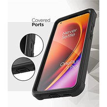 Load image into Gallery viewer, Encased Falcon Armor Designed for OnePlus 9 Case with Built-in Screen Protector and Belt Clip Holster (OnePlus 9 Pro), Black_7948

