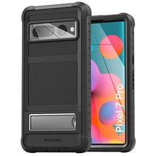 Load image into Gallery viewer, Encased Falcon Designed for Google Pixel 7 Pro Case with Kickstand, Protective Full-Body Case with Metal Stand, Black_1
