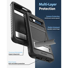 Load image into Gallery viewer, Encased Falcon Designed for Google Pixel 7 Pro Case with Kickstand, Protective Full-Body Case with Metal Stand, Black_654
