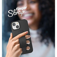 Load image into Gallery viewer, ENCASED Hand Strap Grip Case, Designed for iPhone 15 Case with Finger Loop (2023) Comfortable Silicone Phone Holder - Black_7466
