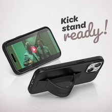 Load image into Gallery viewer, ENCASED Hand Strap Grip Case, Designed for iPhone 15 Case with Finger Loop (2023) Comfortable Silicone Phone Holder - Black_7467
