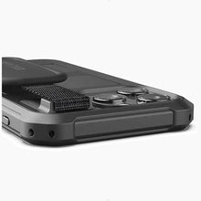 Load image into Gallery viewer, Encased Rugged Hand Strap Case Designed for iPhone 15 Pro Max Case with Belt Clip Phone Holster, Heavy Duty Military-Grade Protection [Falcon Armor], Black_7491
