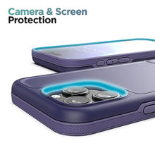 Load image into Gallery viewer, ENCASED Shockproof Case Compatible with iPhone 16 - Ultra Protective Heavy Duty Magnetic Phone Cover, Rebel Series (Purple, iPhone 15 Pro Max)_7492
