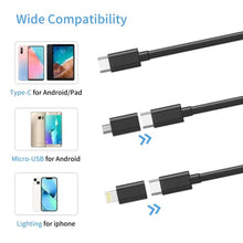 Load image into Gallery viewer, Endoscope Camera with Light, Borescope with 6 LED Lights,Endoscope with 9.8ft Semi-Rigid Snake Camera,IP67 Waterproof Inspection Borescope Camera with Light for Android iPhone iPad, Tools for Men, Black_7500
