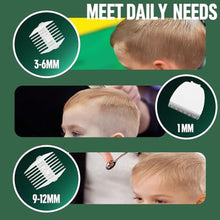 Load image into Gallery viewer, ENSSU Baby Hair Clippers, Cordless Hair Clipper for Kids with LED Display, Baby Hair Cutting Kit with Skin-Safe Blade, Waterproof Hair Trimmer for Children/Toddler, Rechargeable&amp; an Hour Quick Charger, DeepGreen_370
