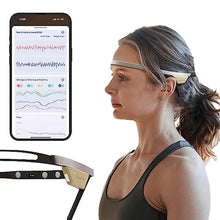 Load image into Gallery viewer, Entertech Flowtime: Biosensing Meditation Headband - Brain Tracker for Neurofeedback Training at Home - Heart Rate, Breath, HRV, Stress, Flow, Alpha, Theta, Beta, Gamma Wave Breakdowns, Silver_1

