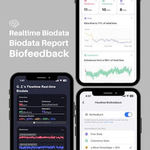 Load image into Gallery viewer, Entertech Flowtime: Biosensing Meditation Headband - Brain Tracker for Neurofeedback Training at Home - Heart Rate, Breath, HRV, Stress, Flow, Alpha, Theta, Beta, Gamma Wave Breakdowns, Silver_68
