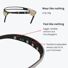 Load image into Gallery viewer, Entertech Flowtime: Biosensing Meditation Headband - Brain Tracker for Neurofeedback Training at Home - Heart Rate, Breath, HRV, Stress, Flow, Alpha, Theta, Beta, Gamma Wave Breakdowns, Silver_71
