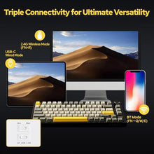 Load image into Gallery viewer, EPOMAKER Ajazz AK820 Pro 75% Wireless Mechanical Keyboard with TFT Smart Display&amp;Knob, Gasket-Mounted Gaming Keyboard, BT/2.4GHz/USB-C Wired (Grey, Gift Switch)_7383
