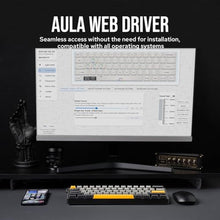 Load image into Gallery viewer, EPOMAKER AULA WIN60 HE MAX 60% Wired Magnetic Keyboard with Adjustable Working Point 8000Hz Polling Rate Hall Effect Switch Hot Swappable for FPS Gaming (Grey&amp;Yellow), GreyYellow_5287
