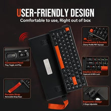 Load image into Gallery viewer, EPOMAKER HE68 Wired Magnetic Gaming Keyboard, 8K Polling Rate, 0.125ms Latency, RGB Backlight, Gasket Mount, USB-A to C, Portable for Mac/PC/PS/Switch (Black &amp; Red)_189
