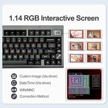 Load image into Gallery viewer, EPOMAKER TH80 PRO V2 Wireless Gaming Keyboard with Screen, BT5.0/2.4G/USB-C Gasket-Mounted Custom Keyboard, Hot Swappable, VIA Mechanical Keyboard for Win/MAC (Shadow Black, Wisteria Linear Switch), ShadowBlack_2542
