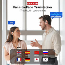 Load image into Gallery viewer, ERAZER XP6 Translation Earbuds Real Time - AI 135 Language Translator Earbuds, Audifonos Traductores Ingls Espaol, 4-in-1 Translating Device, Translate Ear Buds for Travel Learning_2064
