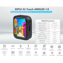 Load image into Gallery viewer, ESP32-S3 1.8inch AMOLED Touch Screen Development Board, 368x448 Pixels_507
