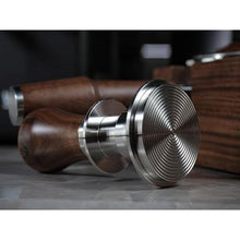 Load image into Gallery viewer, Espresso Tamper 51.5mm for La Pavoni Post Millenium Models Calibrated, Auto-Leveling and Spring Loaded Design Stainless Steel Ripple Base Coffee Tamper with 20lb / 25lb / 30lbs Replacement Springs, Walnut_5627
