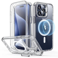 Load image into Gallery viewer, ESR for iPhone 15 Pro Max Case with Stand, Compatible with MagSafe, Full-Body Military-Grade Drop Proof Case with Built-in 9H+ Tempered Glass Screen Protector, Armor Series, Clear_1
