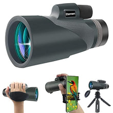 Load image into Gallery viewer, Etemen Monocular Telescope 16x60 HD High Powered Monocular for Adults High Definition Telescope with Smartphone Holder&amp;Tripod for Hunting Travel Camping Hiking Concert Travelling Bird Watching, darkgreen_1

