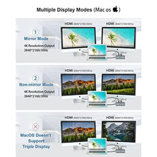 Load image into Gallery viewer, EUASOO 11 in 1 Triple Display USB C Docking Station with Dual 4K HDMI, 1000Mbps Gigabit Ethernet, PD 3.0, 4 USB Ports for MacBook, MacOS Only Support Mirror Mode_393
