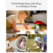 Load image into Gallery viewer, eufy Security Baby Monitor E21 with 4K UHD Camera, 5'' 720p Display, 8X Zoom, Hybrid Wi-Fi and No Wi-Fi Connection, 24/7 Recording in app, Pan-Tilt, Portable Camera with Built-in Battery, ANR_448
