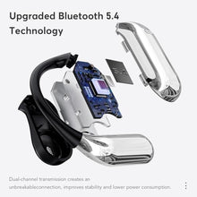 Load image into Gallery viewer, EUQQ Open Ear Bluetooth 5.4 Earbuds, Wireless Headphones Sport Over Earphones Built-in Mic with Ear Hooks, 50H Playtime Ear Buds Fast Charging, IPX7 Waterproof for Running/Workout, Black, CarbonBlack_2294

