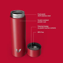 Load image into Gallery viewer, Ever Vessel Mini Stainless Steel Water Bottle 14oz - Non-insulated | Designed for Bags | Slim, Ultra Lightweight &amp; Stylish Red_6500
