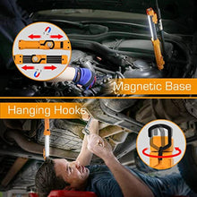 Load image into Gallery viewer, EverBrite 1000LM LED Work Light, Rechargeable Work Light for Mechanics with Dual Magnetic Bases&amp;Hanging Hooks, 4 Lighting Modes, USB C Cable, for Car Repairing, Working, and Hurricane, Pack of 1, Orange_7883
