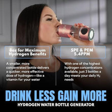 Load image into Gallery viewer, EVOLV Hydrogen Water Bottle, Water Ionizer, Leak Proof Design, Rose_419
