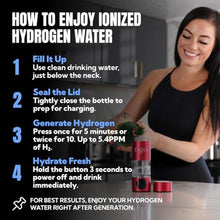 Load image into Gallery viewer, EVOLV Hydrogen Water Bottle, Water Ionizer, Leak Proof Design, Crimson_5487
