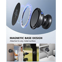 Load image into Gallery viewer, EWA A117 Mini Portable Wireless Bluetooth Speaker with Magnetic Base, Powerful Sound, Easy to Attach to Metal Surface, [Compatible with Magsafe, iPhone 15, 14, 13, 12 Pro/Max], Black_406
