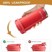Load image into Gallery viewer, Exllena 16oz Tumbler with 3 in 1 Lid - Travel Coffee Tumbler - 100% Leakproof and Spill Proof for Hot and Cold Drink - Coffee Mug for Travel, Office, School...(Red)_5750
