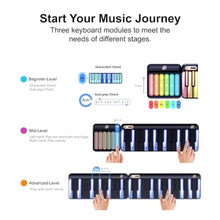 Load image into Gallery viewer, Expandable Keyboard Piano for PopuPiano Intelligent, Portable, Modular Keyboard, BlackLeftkeys_123
