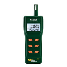 Load image into Gallery viewer, Extech CO250 Portable Indoor Air Quality CO2 Meter with Datalogger - Carbon Dioxide, Temperature, Humidity, Dew Point, Wet Bulb, NDIR Sensor, 99 Record Storage, Large LCD Display, Black_1

