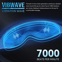 Load image into Gallery viewer, Eye Massager Mask with Heat and Vibration, Wireless Rechargeable Massager Heated Eye Mask for Dry Eyes Fade Black Eye Blepharitis Tired Eyes Puffy, RoyalBlue_930
