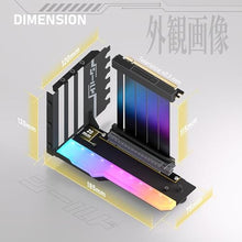 Load image into Gallery viewer, EZDIY-FAB Vertical GPU Mount with High-Speed PCIE 4.0 Riser Cable, ARGB Module, 115mm/4.52in Flexible Extension, 90 Degree Connector, Only Compatible to Full-Opened PCIe Slots-Black-YIHPI344-2_7668
