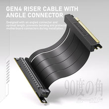 Load image into Gallery viewer, EZDIY-FAB Vertical GPU Mount with High-Speed PCIE 4.0 Riser Cable, ARGB Module, 115mm/4.52in Flexible Extension, 90 Degree Connector, Only Compatible to Full-Opened PCIe Slots-Black-YIHPI344-2_7669
