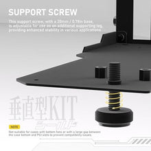 Load image into Gallery viewer, EZDIY-FAB Vertical GPU Mount with High-Speed PCIE 4.0 Riser Cable, ARGB Module, 115mm/4.52in Flexible Extension, 90 Degree Connector, Only Compatible to Full-Opened PCIe Slots-Black-YIHPI344-2_7670
